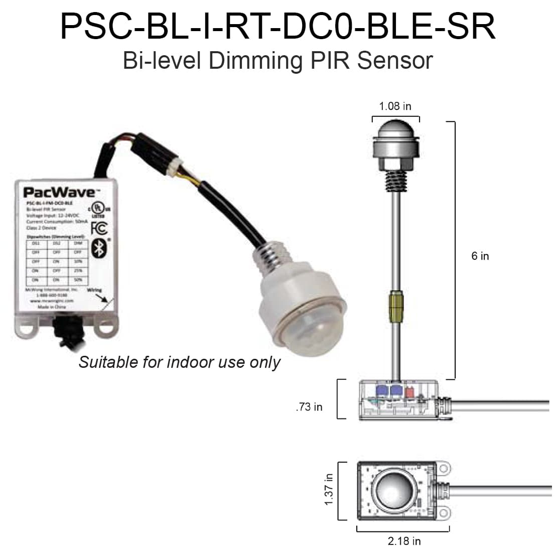 Commercial Lighting - Bi-level-Dimming-PIR-Sensor