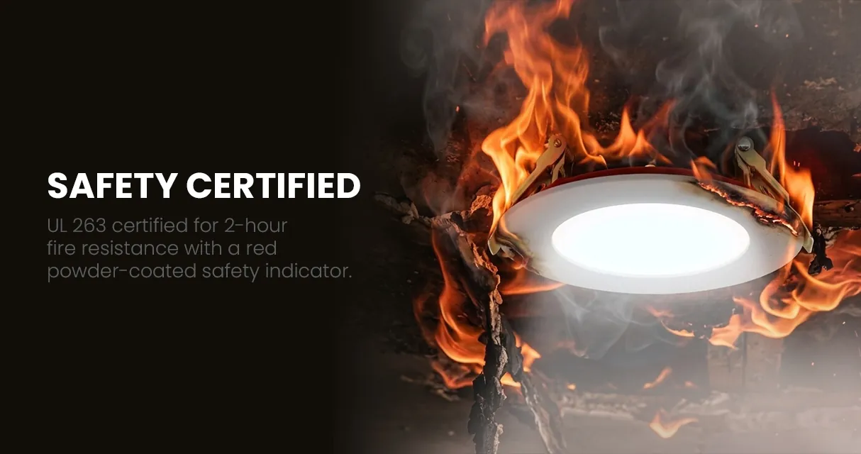 UL 263 certified for 2 Hr fire resistance