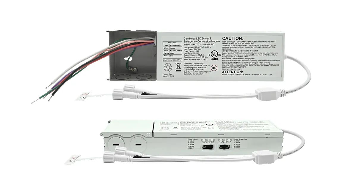 Emergency Battery Backup optional(sold separately)