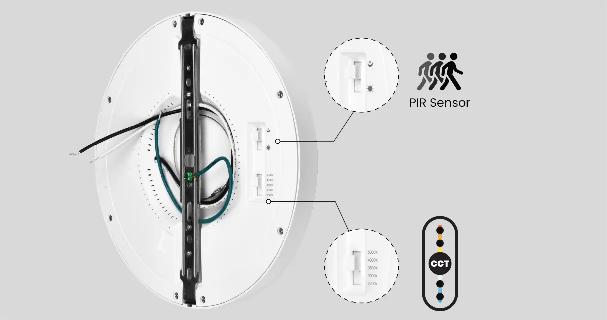 PIR Sensing 5-Step CCT Select